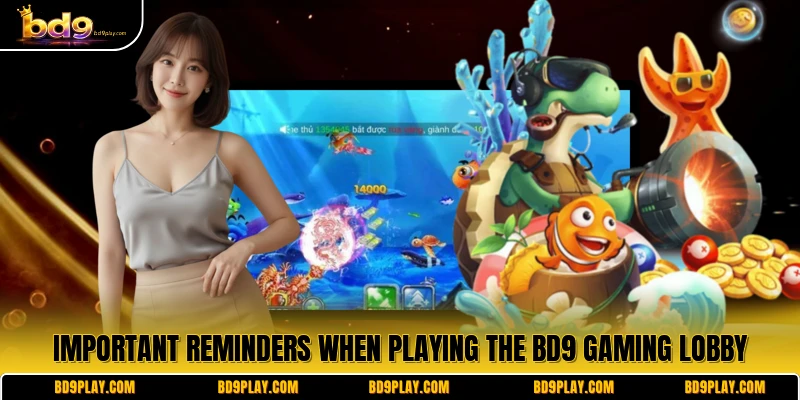 Important reminders when playing the BD9 gaming lobby